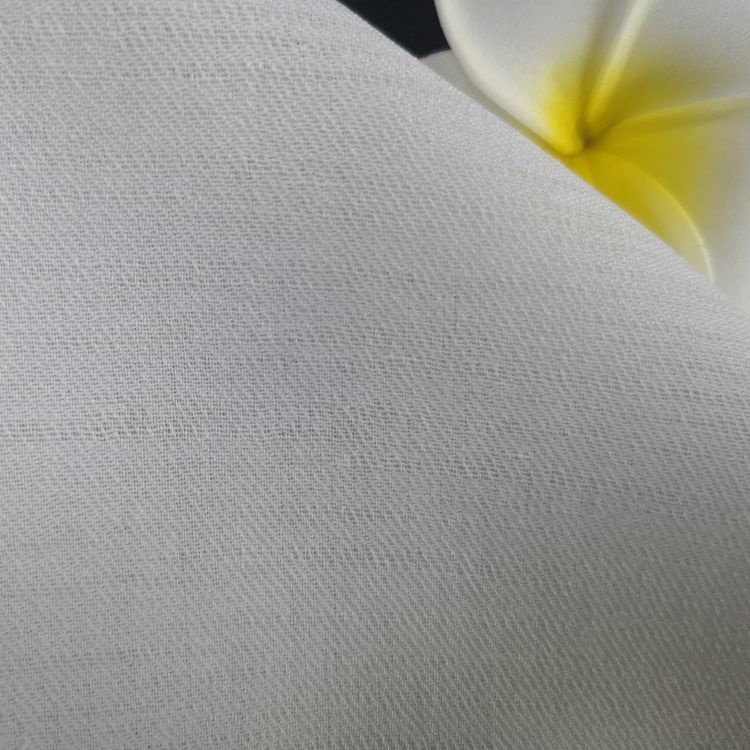 White Linen Nylon Mixed Blend Shirt Fabric