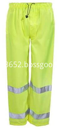 Men's Waterproof  Lime Yellow High-Visibility Work Pants