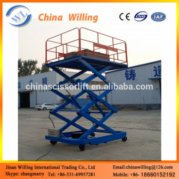 2017 mobile cheap automatic electric scissor lift