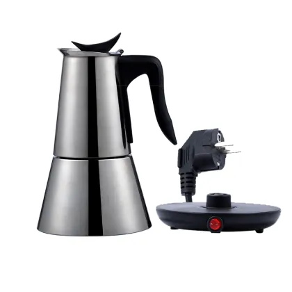 High Quality China Stainless Steel Mocha Pot Coffee Maker Electric Espresso Coffee Pot