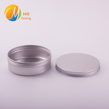High Quality 300ml 10oz Silver Empty Cream Jar Aluminum Cosmetic Jar