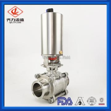 SS304 Or SS316L Clamp Pneumatic Ball Valve