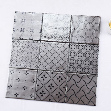Glossy Silver 150x150mm Metallic Porcelain Wall Tiles