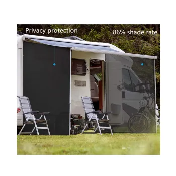 Hot Sales RV Awning: 9'x7' Black Mesh Screen Side with Zipper for Camper Trailers