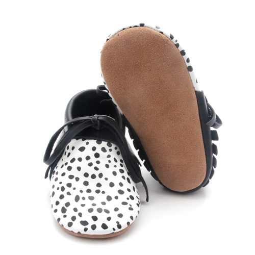 baby tassel shoes Printed Dots Newborn Infant Baby Moccasins Factory