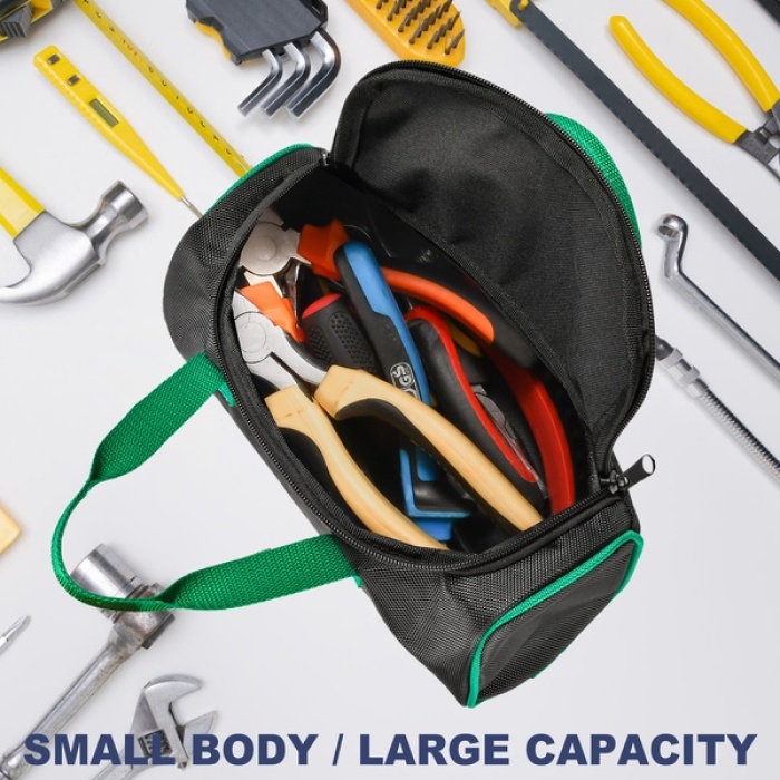 Portable Tool Bag Organizer Zipper Closure Durable Compact