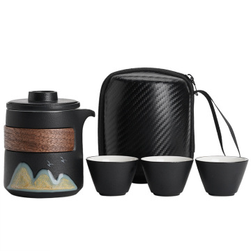 Wholesale Chinese Porcelain Teapot and Cup Set with Infuser Traveling Tea Set