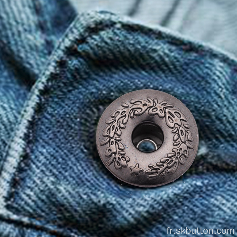 Bouton de jeans en laiton Denim Rivets