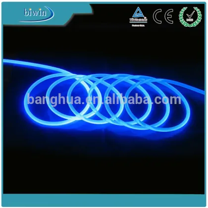 Side glow fiber optic pool lights