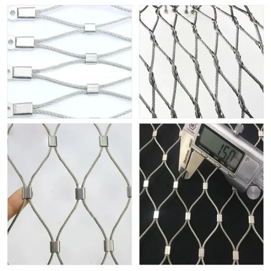 1.5 mm thickness SS 316 wire rope fence steel rope travel mesh with price