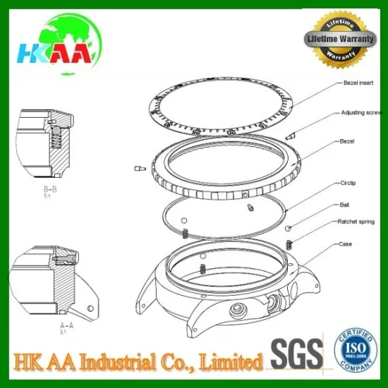 China factory manufacturer high precision watch bezel, stainless steel bezel, bezel inserts for watch parts