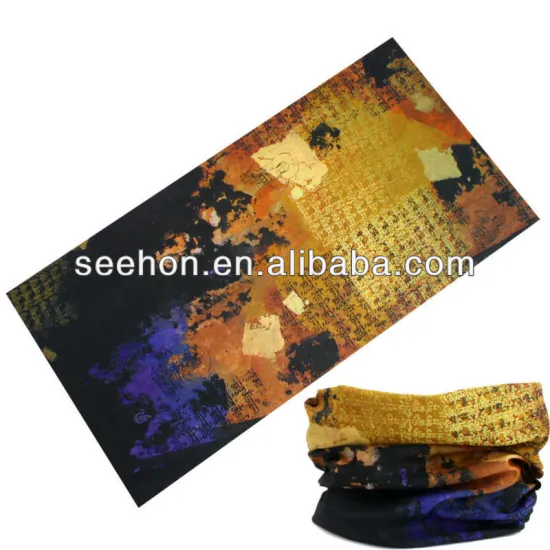 yellow blue magic printting headwear