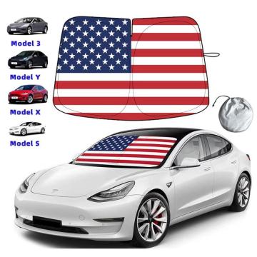 210T Heat Insulation UV Protection Foldable Sun Shade for Tesla Model 3 & Y Windshield