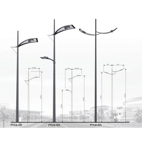 Cực ánh sáng đường phố octagonal mạ kẽm HDG