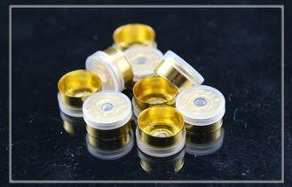 gold anodized tear off Flip Off Caps for cosmetics , D13.5m