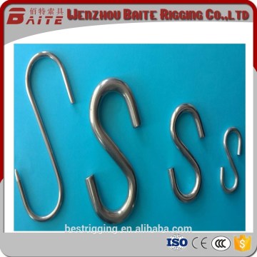 Zinc Plated Hot Sale Various Metal Small Tensile S Shaped Closing Hanger Hooks