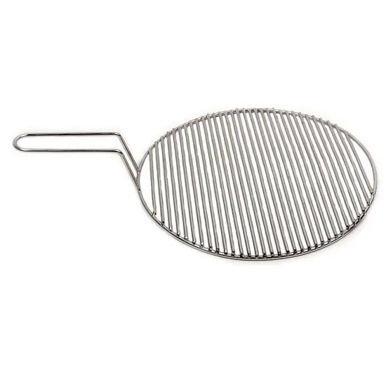 Elegant Korean Style Wire Mesh BBQ Grill Rack with Handle for Outdoor Cooking