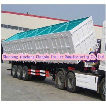 3 axles 80tons side lift dump trailer