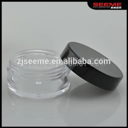 As plastic Loose powder jar/mineral cosmetics jars