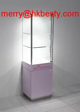 Top grade  jewelry tower display showcase and cabinet with LED