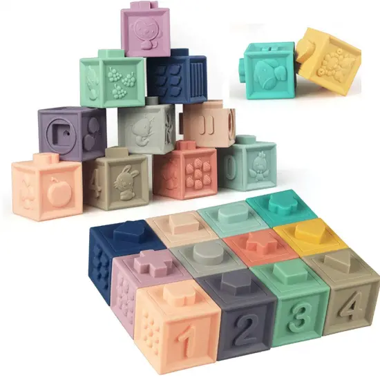 Montessori-Inspired Sensory and Fidget Activities: TPR Material Stacking Blocks for Special Needs, Toddlers, and Infants