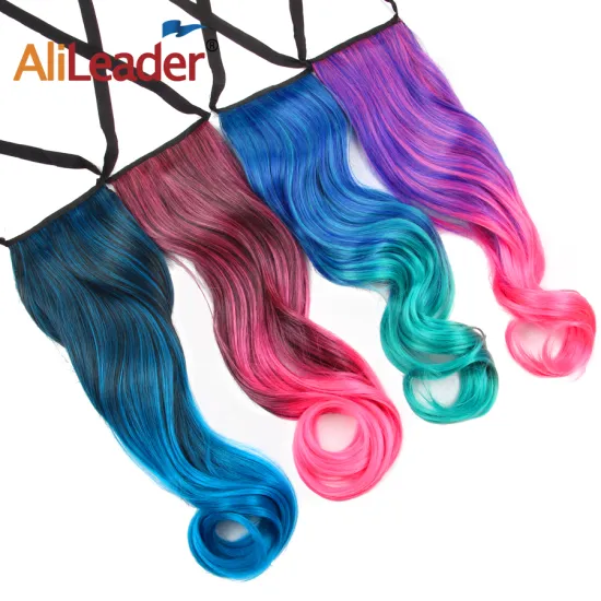 AliLeader 20inch Body Wave Synthetic Ponytail Hair Extension For Woman Hair Decoration
