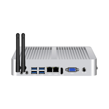 Dupla série 2 RJ45 LAN sem fãs Mini PC