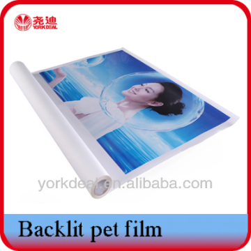 100um waterbase non waterproof backlit PET film