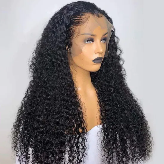 2021 hot selling 150% 180% 200% Density Brazilian Virgin 100% Human Hair Water Wave Swiss 13X6 Lace Frontal Wig For Black Women