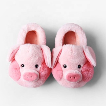Wholesale Home Indoor Winter Warm Cute Custom Animal Pig Stuffed Plush Slipper Shoes