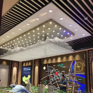 Glass Tube Cloud Shape Chandelier for Hotel Entrance
