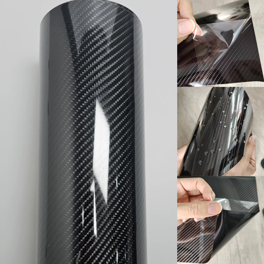 Pet 6d Gloss Carbon Fiebr Car Vinyl Wrap