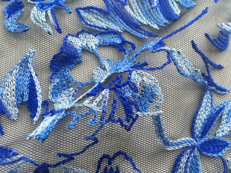 Rayon Yarn Embroidery Fabric