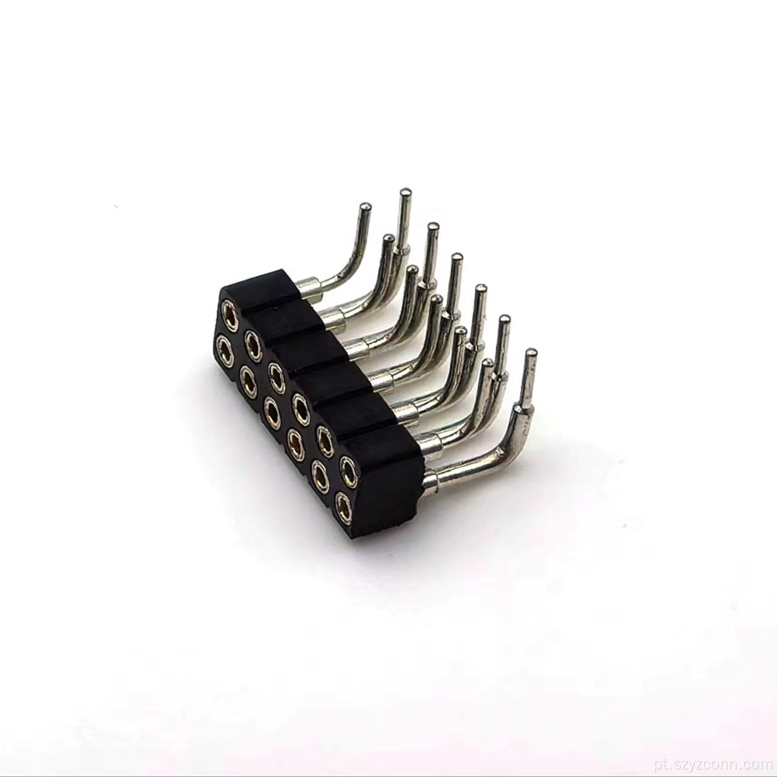 Conector fêmea usinado com passo de 2,54 mm 12P