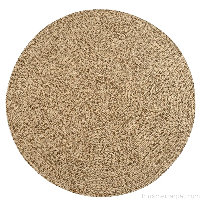 Tapis et tapis de jute rond en fibre naturelle