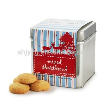 square cookies promotion storaging tin for christmas