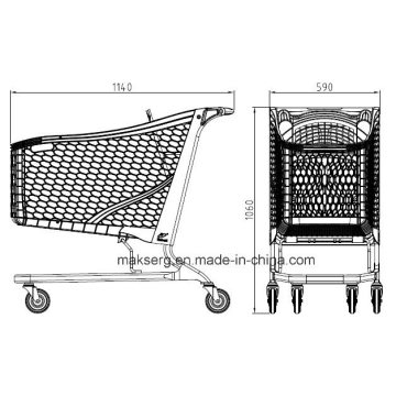 Eco Friendly Plastic Shopping Trolley Cart