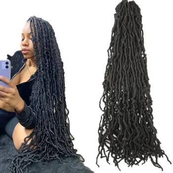 Nu Faux Locs Crochet hair Braids Hair 18 Inch 21stands/pcs 85g Synthetic hair Faux locs Soft Dreads Goddess Locs