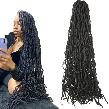 Nu Faux Locs Crochet hair Braids Hair 18 Inch 21stands/pcs 85g Synthetic hair Faux locs Soft Dreads Goddess Locs