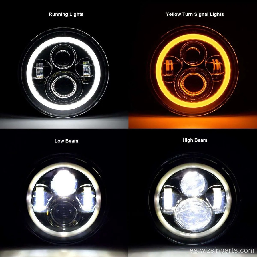 Faros del halo RGB para Jeep Wrangler