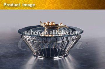 French style home furniture glass top coffee table
