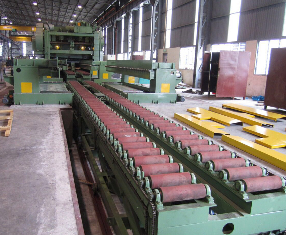 galvanized steel sheet cutting to length stacker