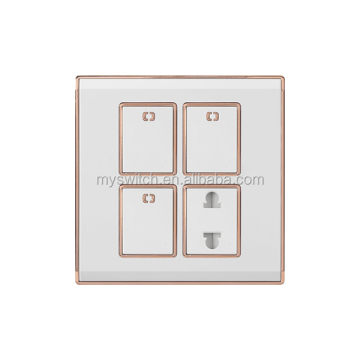 OEM Dual USB Wall Charger with Function Button and Multi-Socket Plug