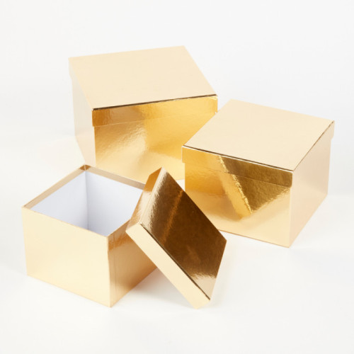 wholesale cardboard floral flower square hat boxes
