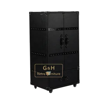 Wine Red Display Cabinet for Living Room - Wine Bottle Storage