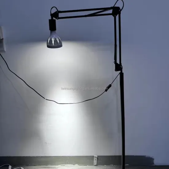Metal Base Swing Arm Floor Light Stand for PAR30/PAR38 E26/E27