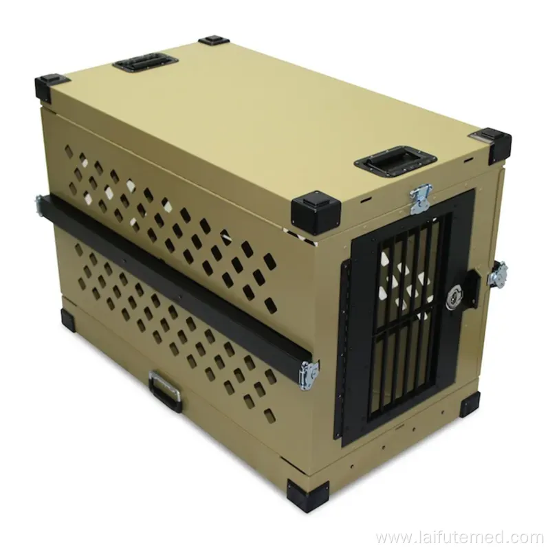 Folding Collapsible Metal Stationery Kennel Cage Dog Crate