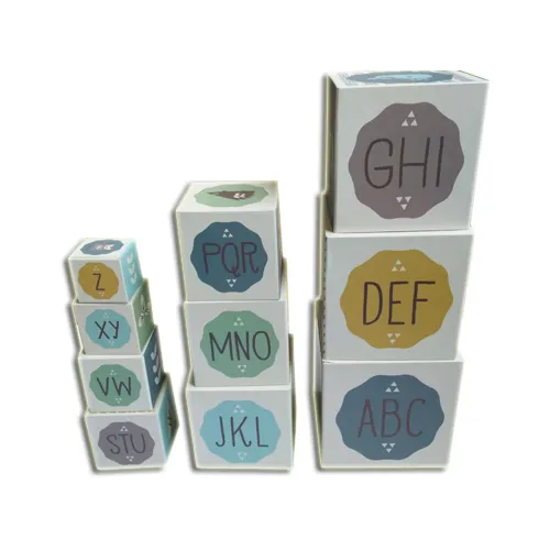 Cardboard Alphabet Nesting Stacking Blocks