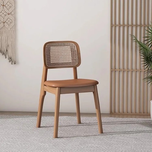 Rattan Wooden Dining Chair for Home Restaurant Hotel