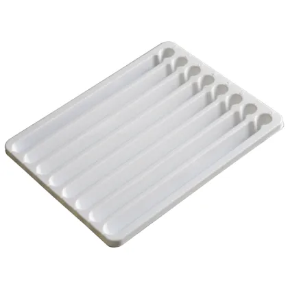 blue PET packaging tray medical laboratory reagents